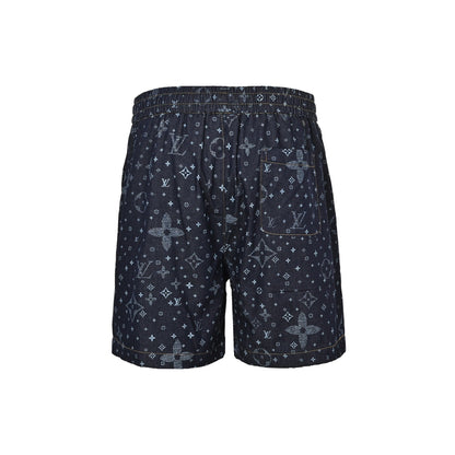 25ss full print vintage denim shorts