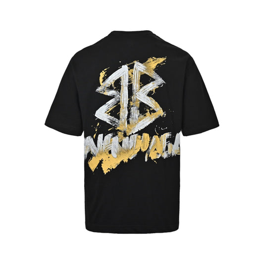 25ss Hand-painted double B print short sleeves