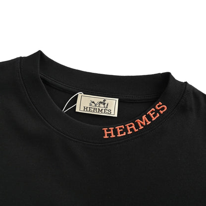 Embroidered letter logo short sleeved shirt