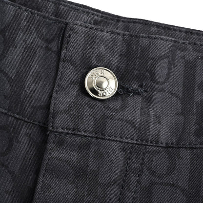 25ss full print vintage denim shorts