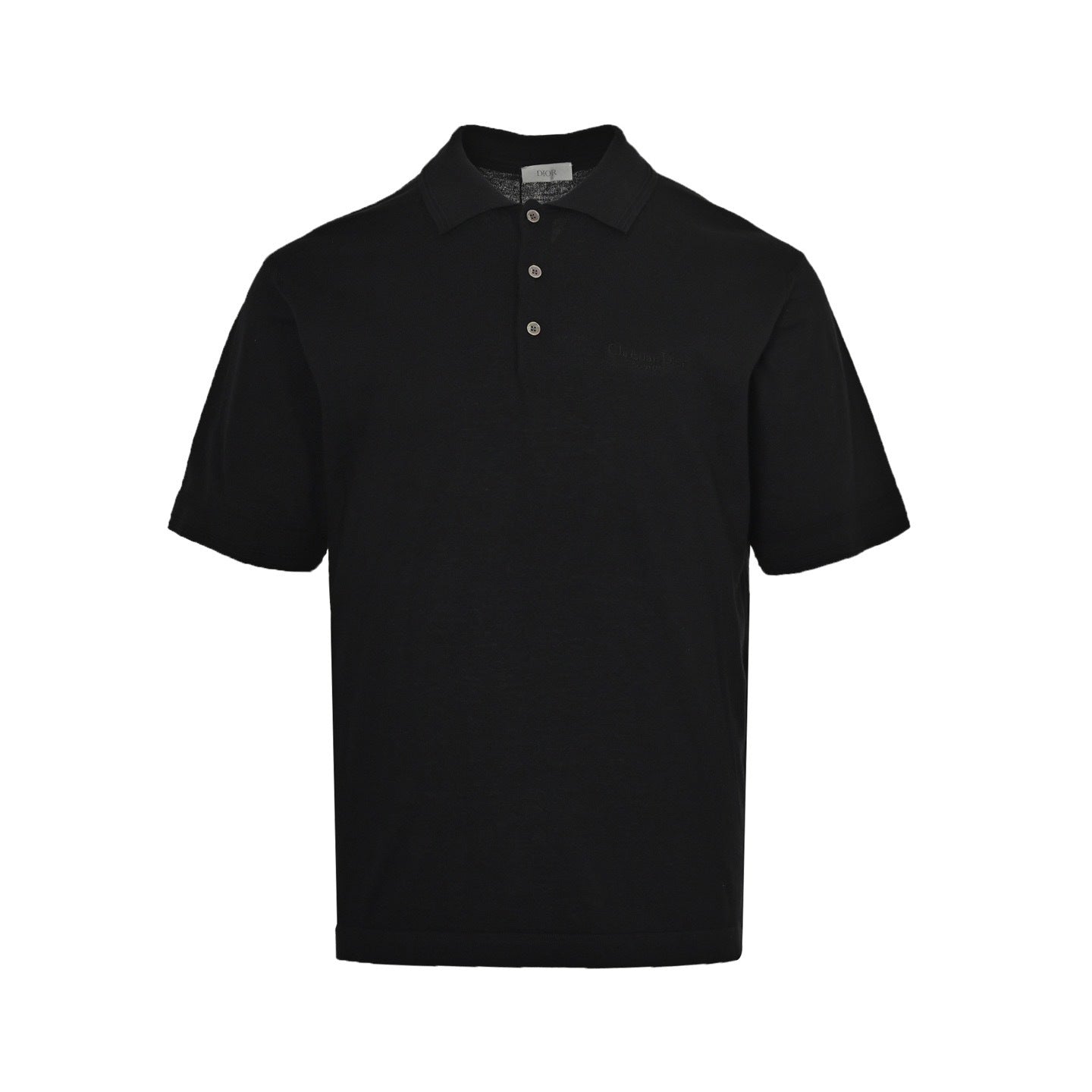 25ss Signature lettering embroidered knitted polo short sleeve