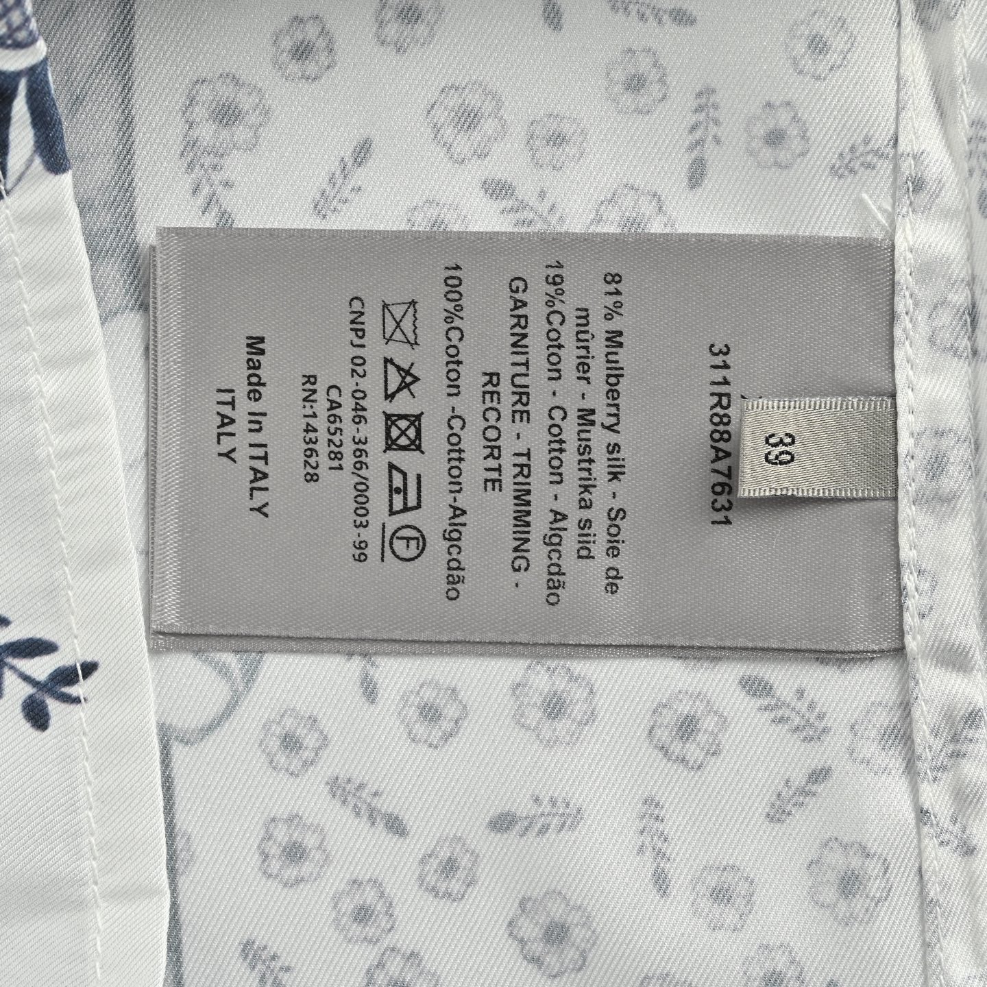 25ss co branded animal flower painted mulberry silk shirt