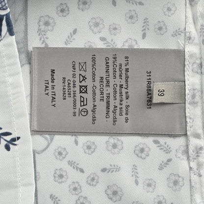 25ss co branded animal flower painted mulberry silk shirt