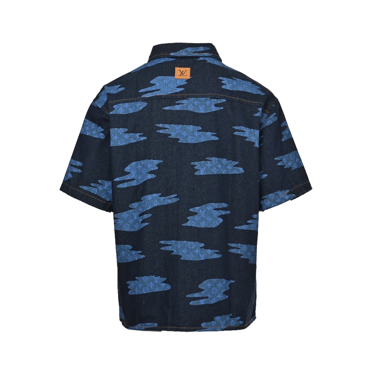 25ss cloud sky blue denim short sleeved shirt