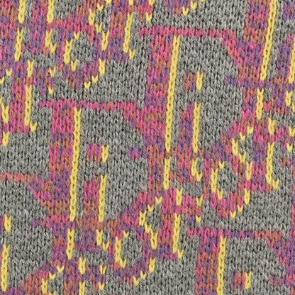 25Fw all-over print monogram jacquard crew neck sweater