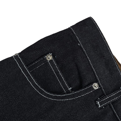 Series embroidered denim trousers
