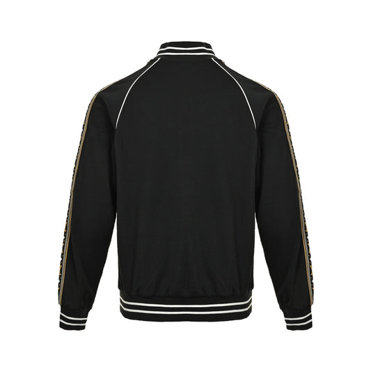 Jacquard letter side webbing suit stand collar jacket