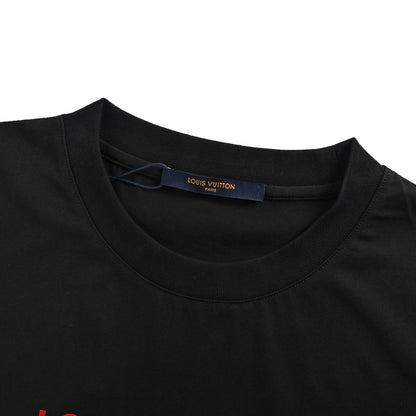 25ss flocking letter short sleeved shirt