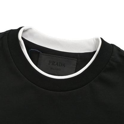 25ss fake two-piece spliced short sleeved shirt