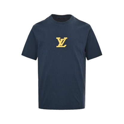 25ss front and back logo flocking print short sleeves