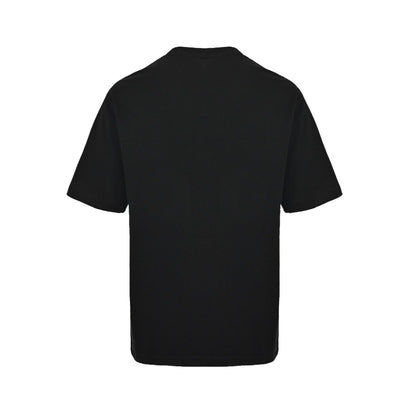 25ss Hand-painted lettering printed short sleeves on shoulders