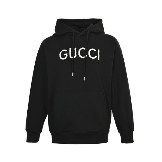 25FW Lettering embroidered hooded sweatshirt