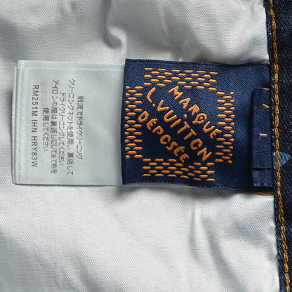 25ss blue sky and white cloud printed denim shorts