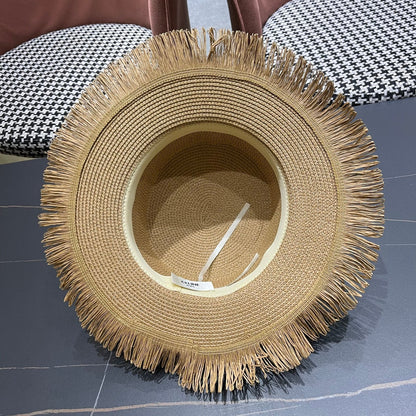 WIDE BRIM HAT MODEL 651885 IN NAUTRAL WOVEN STRAW