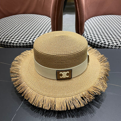 WIDE BRIM HAT MODEL 651885 IN NAUTRAL WOVEN STRAW