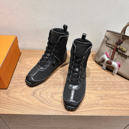 HM 25 Kiatsu Sneaker Black Mesh Calfskin 329536