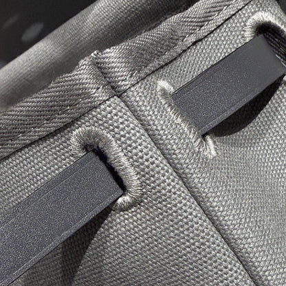 Mini Herbag Silver Buckle 20 Gray Canvas and Hunter Cowhide 243265