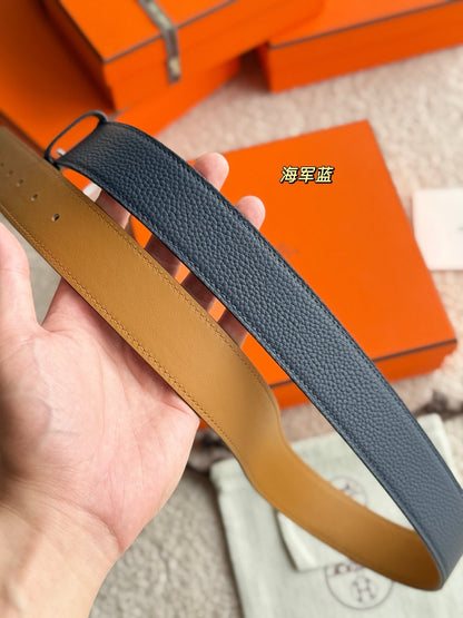35mm Romain Belt Midnight Blue Leather 188399