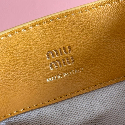 TOTE BAG 17 MUSTARD YELLOW IN NAPPA CALFSKIN