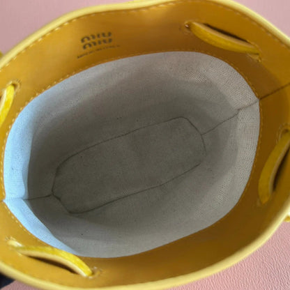 TOTE BAG 17 MUSTARD YELLOW IN NAPPA CALFSKIN