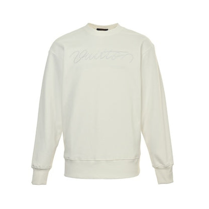 25fw letter embroidered crew neck sweatshirt