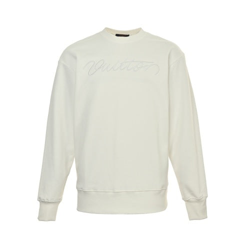 25fw letter embroidered crew neck sweatshirt