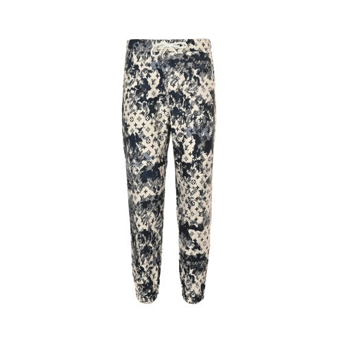 25fw all-over printed monogram smudged trousers