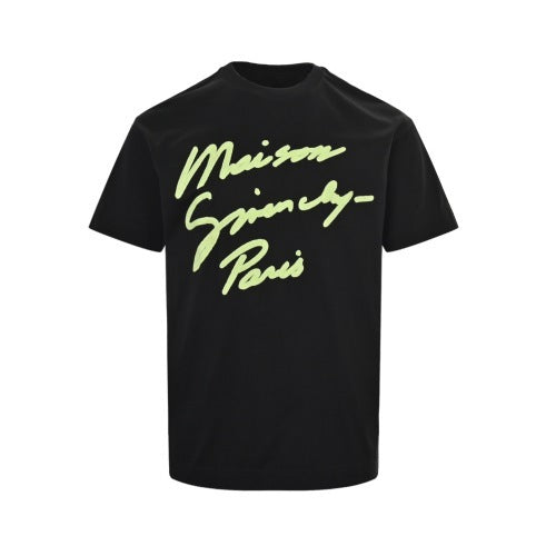 25ss fluorescent green letter embroidered T-shirt