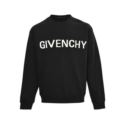 25fw letter embossed print round neck sweatshirt
