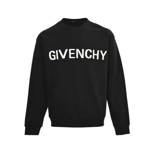 25fw letter embossed print round neck sweatshirt