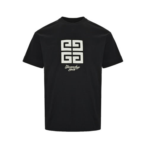 25ss mesh embroidered logo short-sleeved shirt