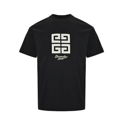 25ss mesh embroidered logo short-sleeved shirt