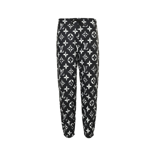 25fw distressed mottled monogram print trousers