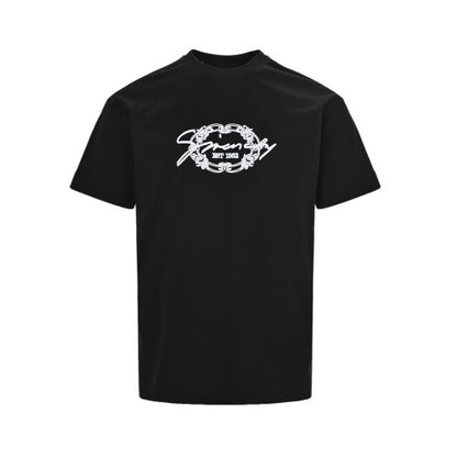 25ss embroidered letter logo short sleeve