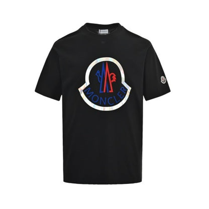 25ss flocked logo laser printed short-sleeved shirt