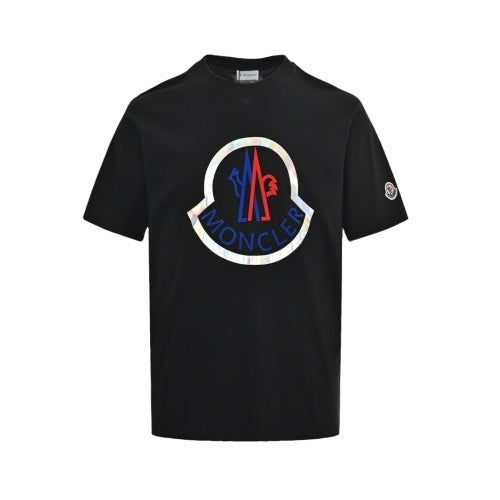 25ss flocked logo laser printed short-sleeved shirt