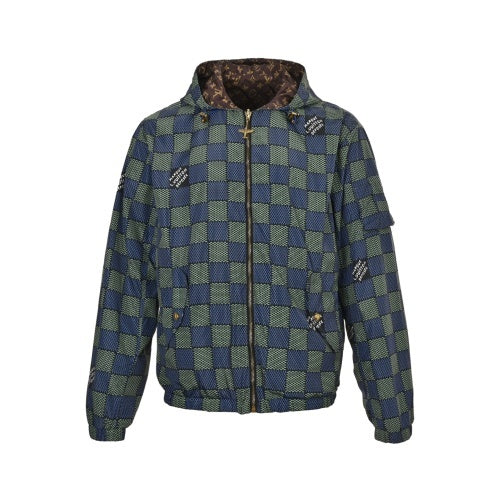 25Fw Checkerboard Monogram Reversible Jacket