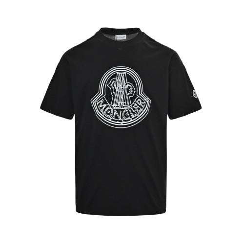 25ss overlapping logo print short-sleeved shirt