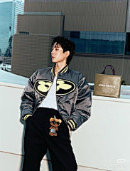 25fw sunflower leather baseball jacket