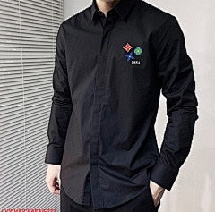 25ss heat transfer printed long-sleeved shirt