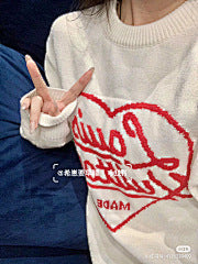25fw love jacquard knitted sweater