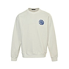 25fw flocked logo crewneck sweatshirt