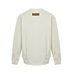 25fw flocked logo crewneck sweatshirt