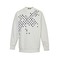 25Fw monogram gradient print crew neck sweatshirt