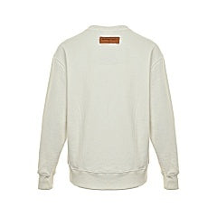 25fw embroidered letter logo crew neck sweatshirt