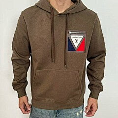 25Fw zippered faux pocket hooded sweatshirt