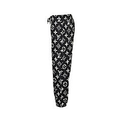 25fw distressed mottled monogram print trousers