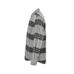 25Fw Plaid Lettering Flannel Shirt Jacket