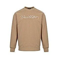 25fw letter embroidered crew neck sweatshirt