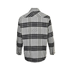 25Fw Plaid Lettering Flannel Shirt Jacket